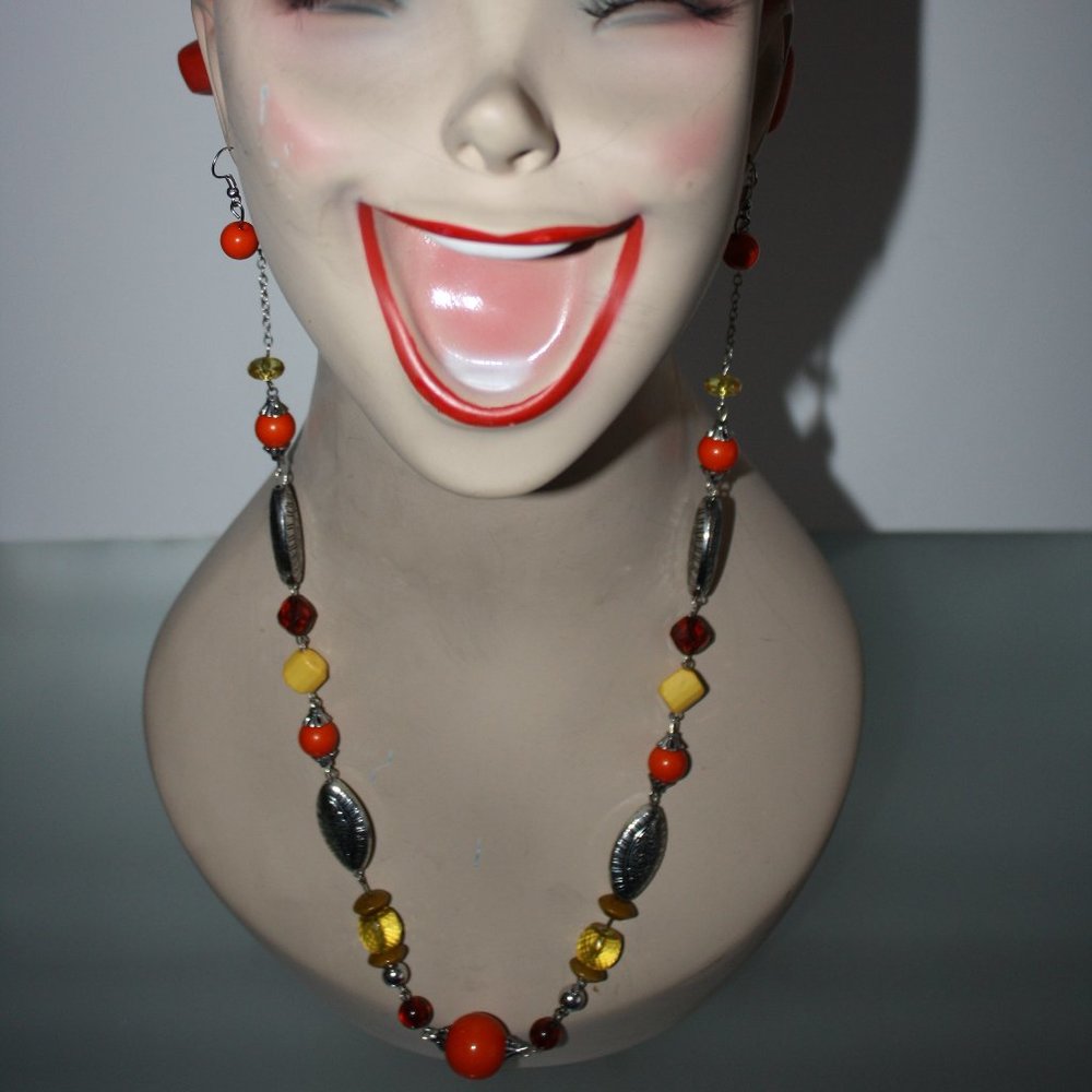 Beaded Boho Necklace & Earrings